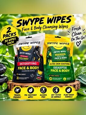 SWYPE WIPES- Eucalyptus & Detoxifying